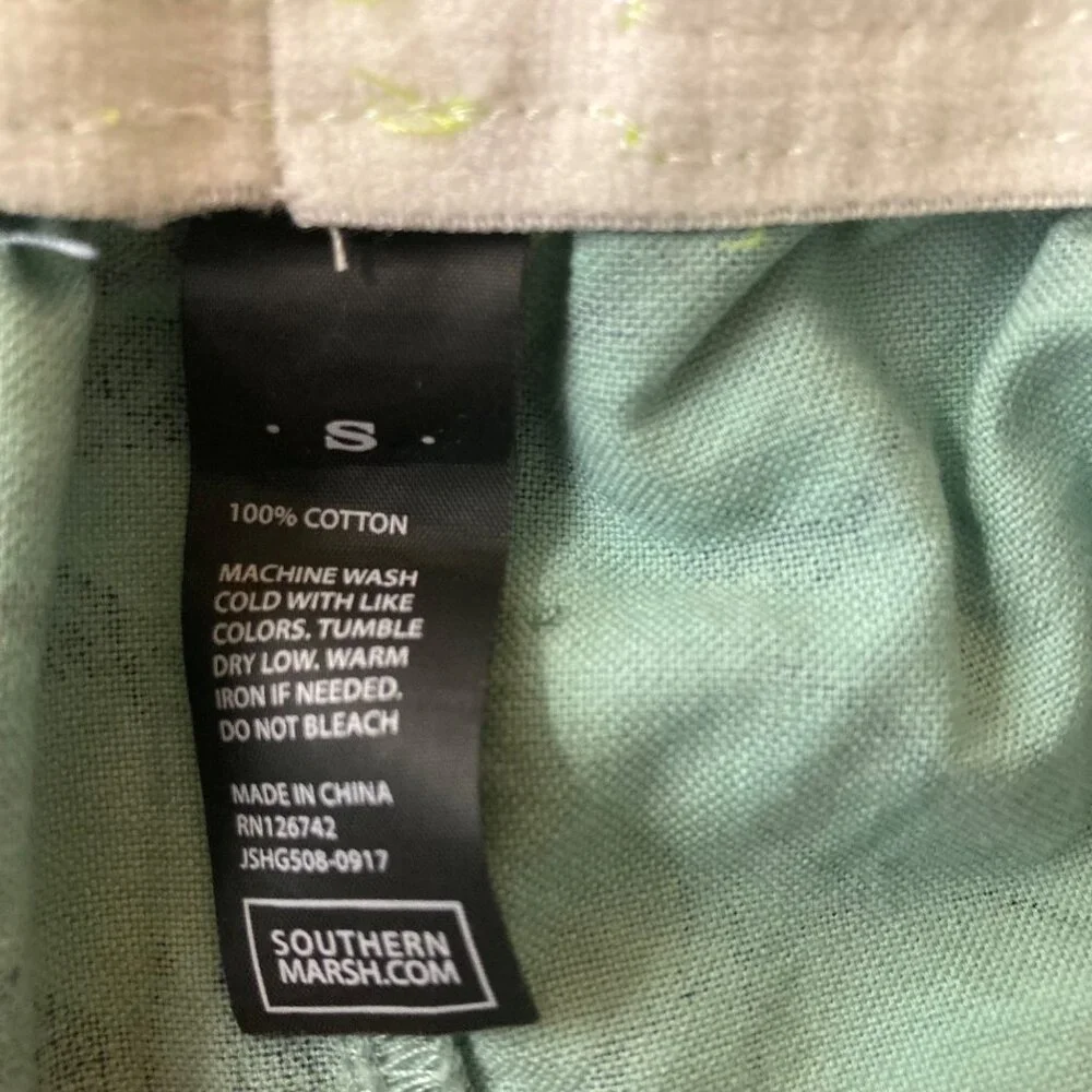 Mens Southern Marsh‎ Hanover Boxer Pink Flamingos Green S Cotton